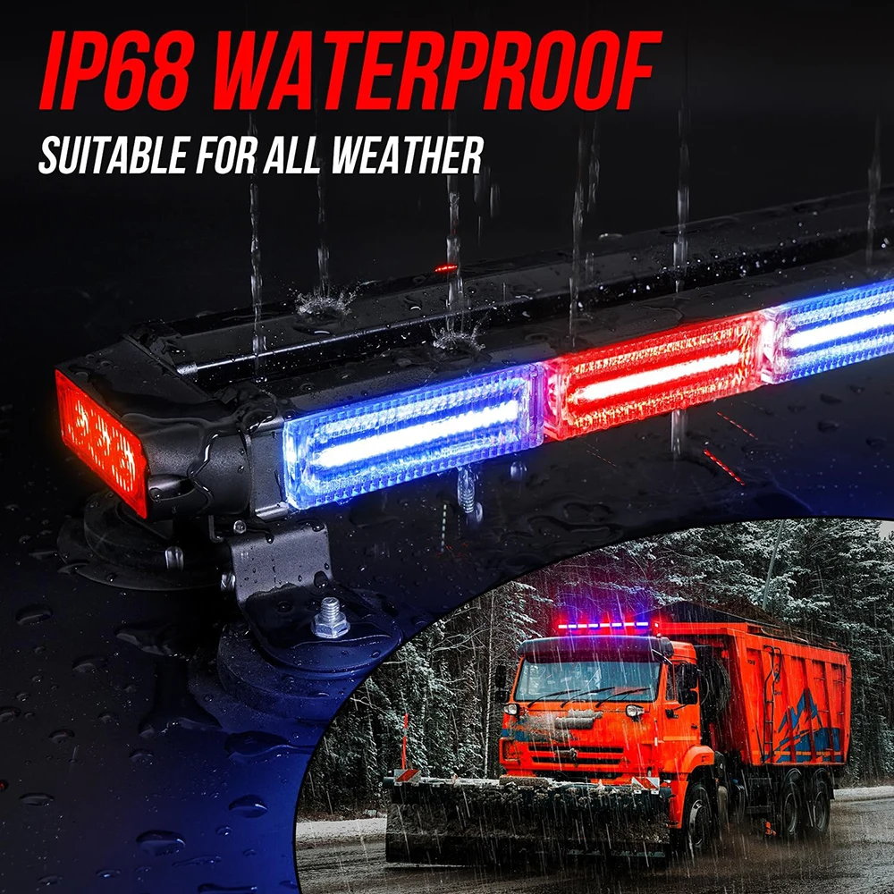 Double Side Car Rooftop LED Strobe Light Bar High Bright Warning Beacon DC12V-24V Emergency Light for Traffic Truck Vans Tractor - Image 5