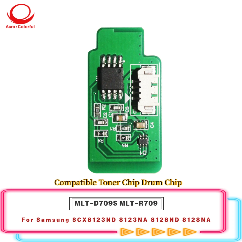 

Совместимый чип сброса барабана MLT-R709 для лазерных принтеров Samsung SCX8123ND, 8123NA, 8128ND, 8128NA, чип тонер-картриджа MLT-D709S