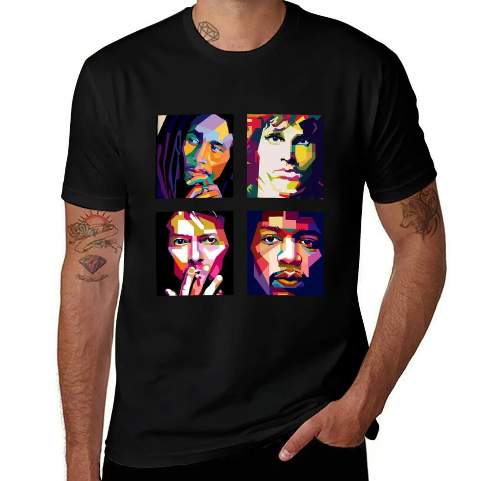 

Diamond shirt shirts Four Music cotton Icons t tshirt t men essential man Graphic for 100% Design T-Shirt Of