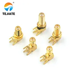 5PCS SMA-KWE SMA Female Plug Adapter Solder Edge PCB Mount Connector Right Angle RF Coaxial