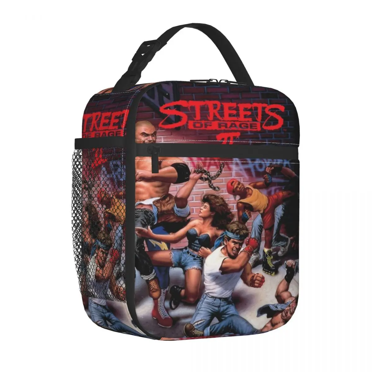 Streets Of Rage Pixels Insulated Lunch Bags Fighting Game Food Container Bags Portable Thermal Cooler Lunch Boxes For Work