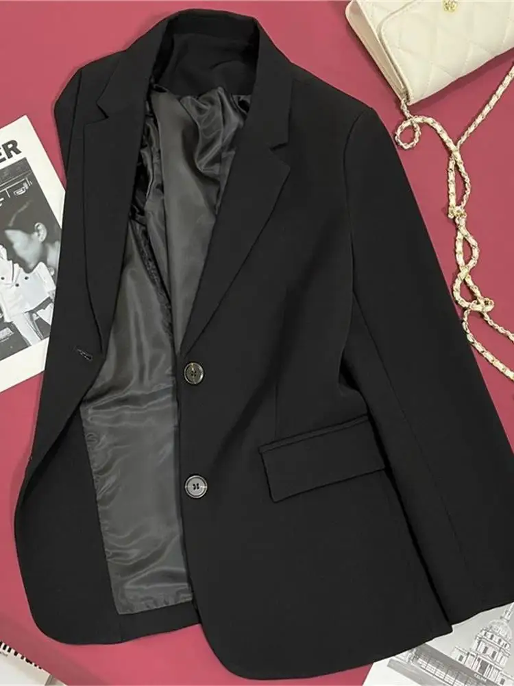 Bla Suit Jaet Donna Casual Sle Versione coreana Primavera Autunno Nuovo arrivo Ele ort Lunghezza Chiusura a bottone singolo