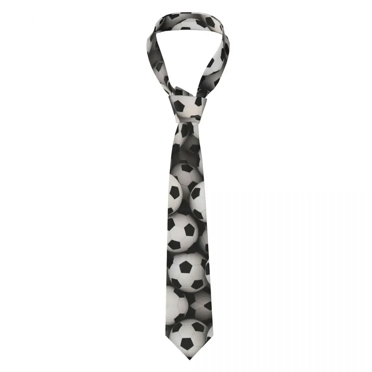 

Mens Tie Slim Skinny Soccer Balls Sea Necktie Fashion Free Style Tie for Party Wedding