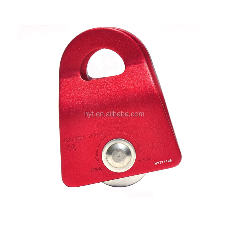 Single Pulley Lightweight Flexible Side Rope Aluminum Fall Protection Size with High Visibility