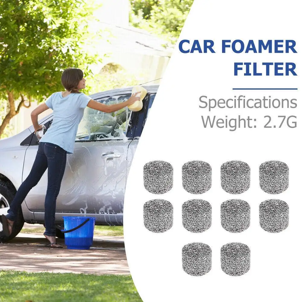 Aço inoxidável Foam Lance Mesh, Filtros de gaze, Lavagem de carro Acessórios para geração de espuma 10pcs