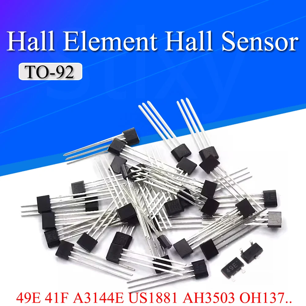 10PCS/lot SS49E OH49E A3144E SS40AF SS41F SS495A US1881 UGN3503 OH137 ATS276 Hall element Hall sensor Hall effect sensor TO-92