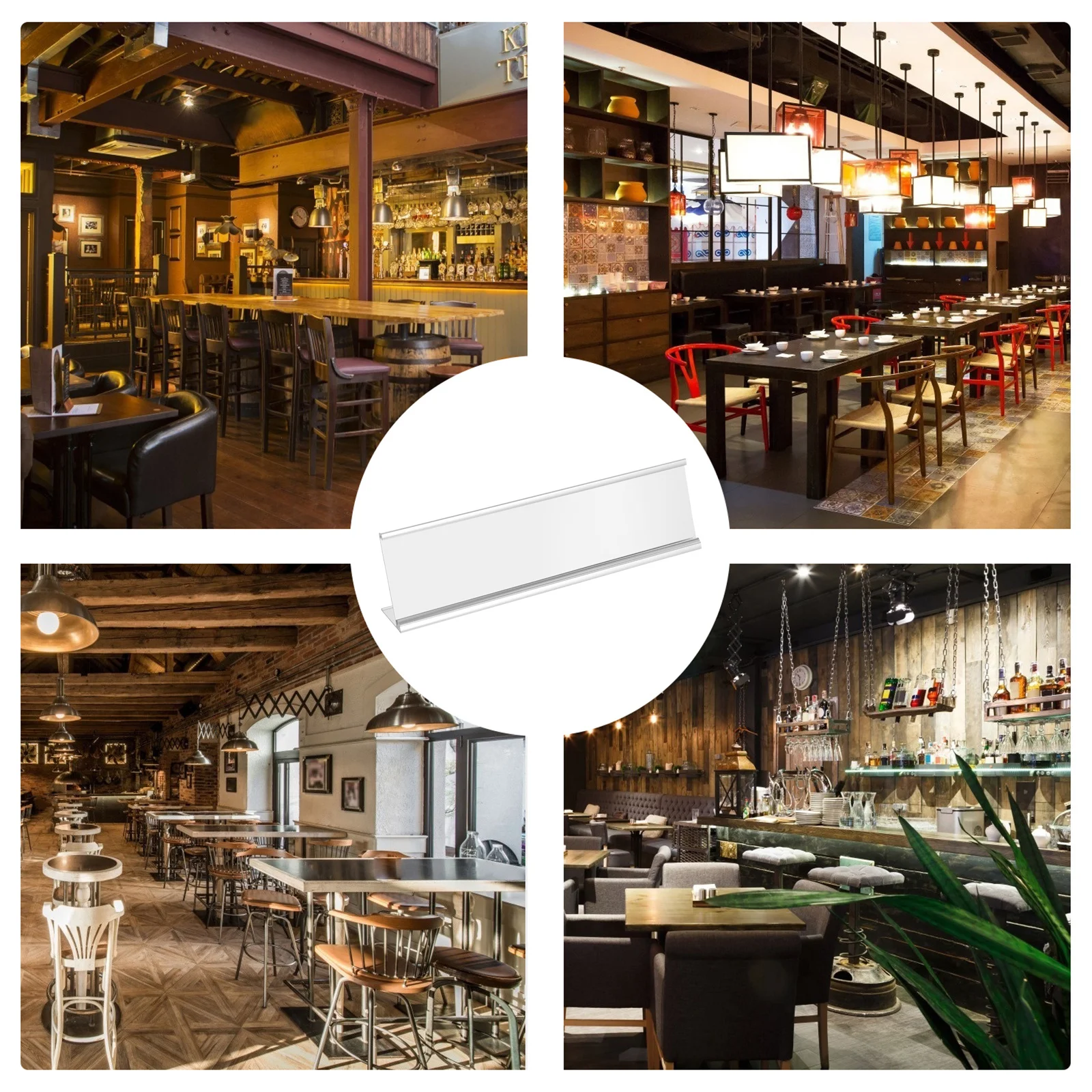 10Pcs Durable L Shape Display Stand for Name Cards Price Tag Signs Simple Design Easy Clean L Shape Display Stand