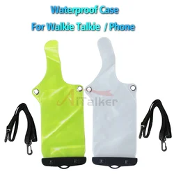 Baofeng-funda impermeable para walkie-talkie Quansheng, bolsa seca para exteriores, resistente al agua, protección para teléfono móvil