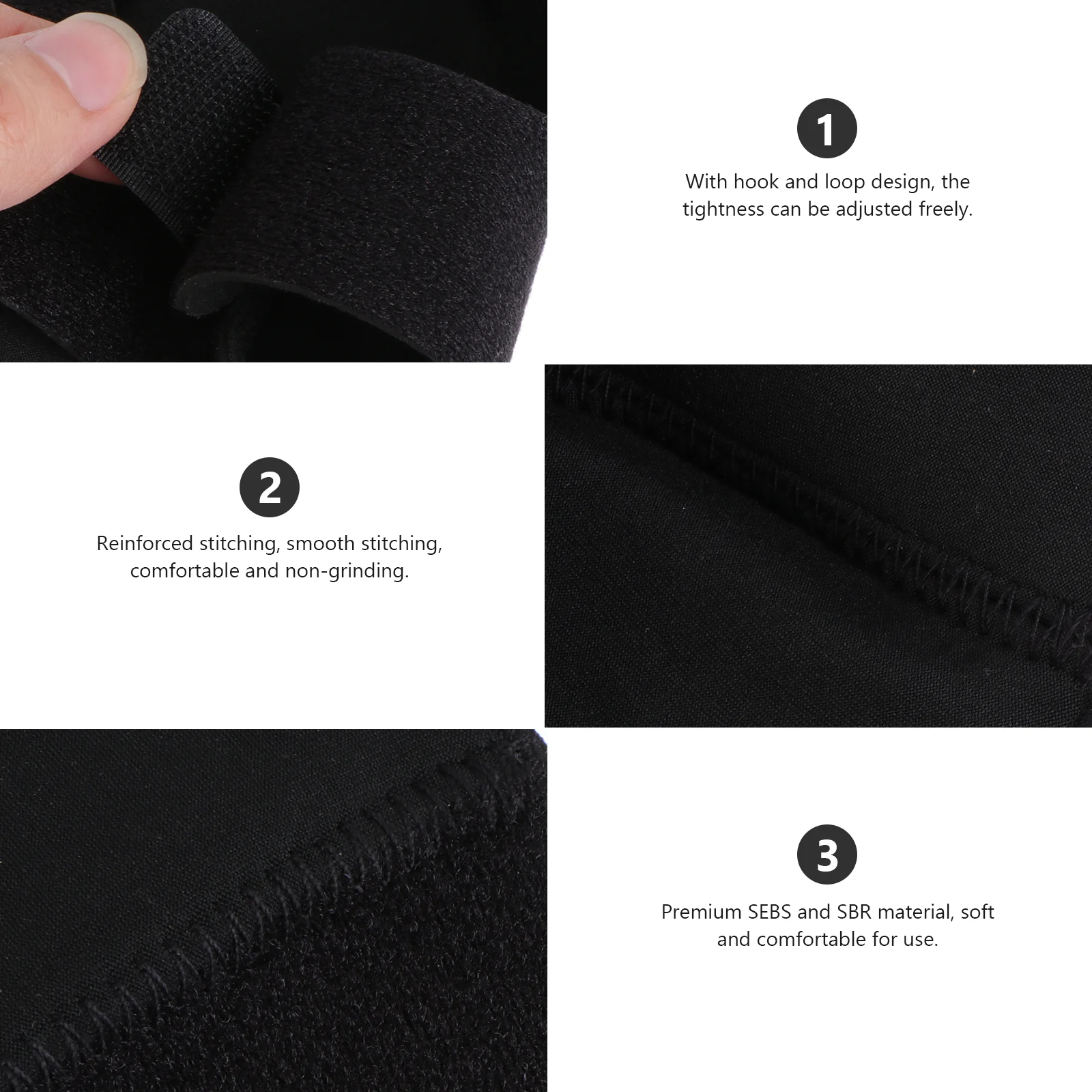 

2pcs Heel Pads Premium SEBS SBR Material Shock Absorbing Heel Cups Portable Lightweight Adjustable for Daily Travel Foot Care