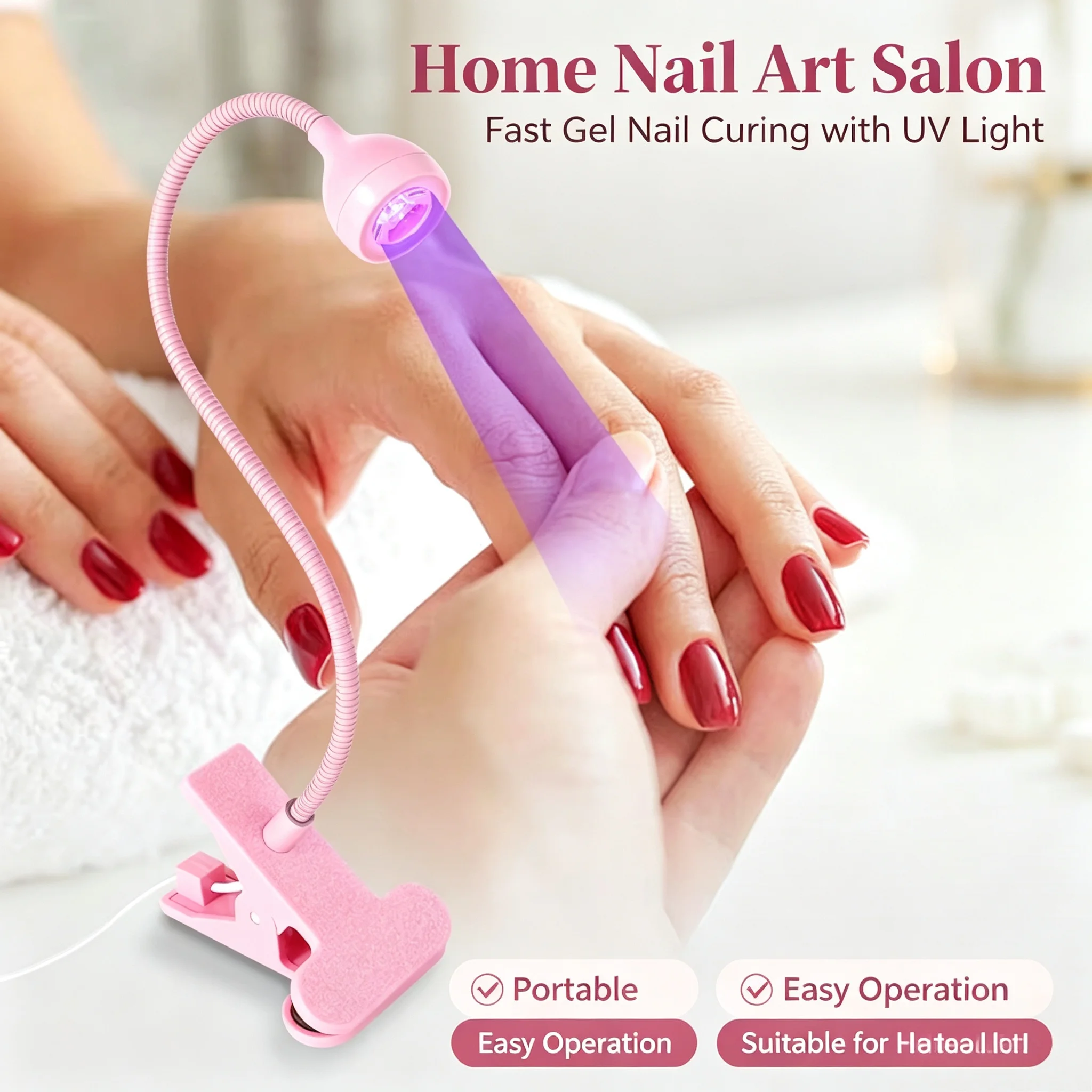 Flexible Clip-On UV LED Nail D - Uv Nail Lamp ulasan dan harga
