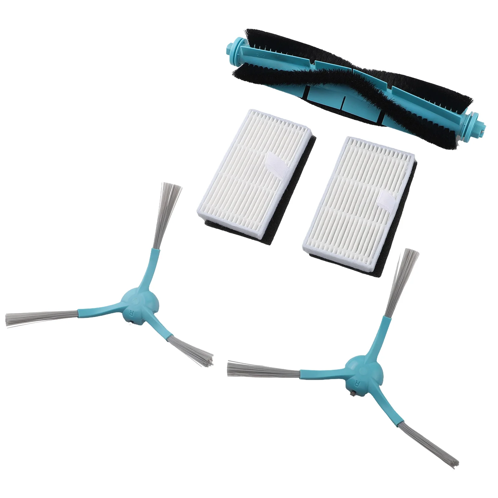 1 * الفرشاة الرئيسية + 2 * فلتر + 2 * استبدال الفرش الجانبية لـ Conga 9590/9990/10090 AI Sweeping Machine Kit قطع غيار الأجهزة المنزلية #4