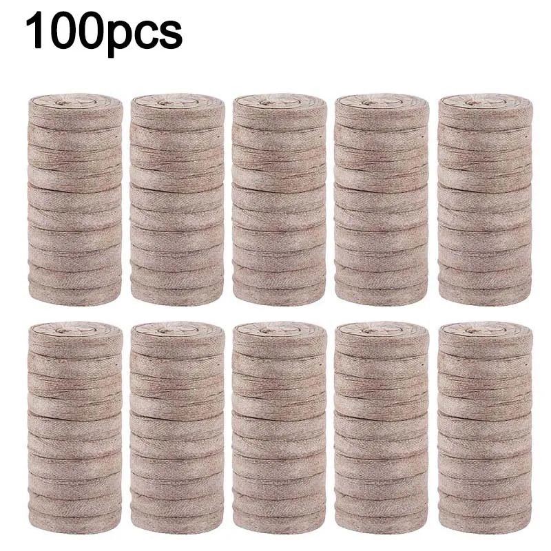 100pcs Natural Mud Pellets 30mm Biodegradable Soil Blocks Non Woven Fabric For Home Garden Vegetable Herb Flower Growing