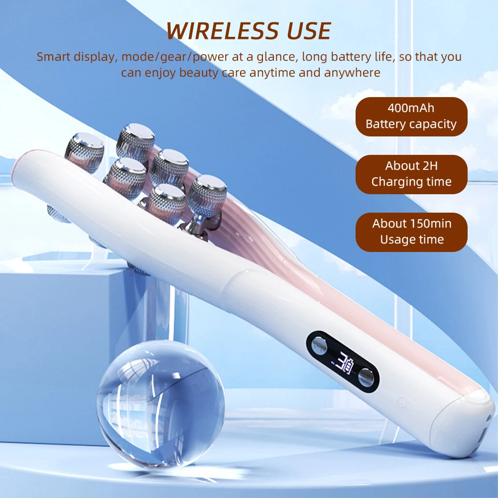 الكهربائية الوجه التخسيس V-شكل جهاز تجميل EMS مكركرنت الأسطوانة مدلك الوجه رفع وذمة إزالة الجسم تدليك العضلات