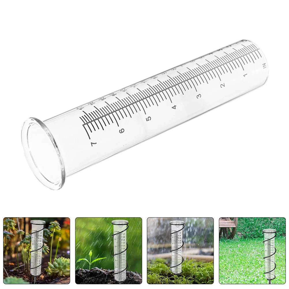 

2Pcs Plastic Rain Gauge Tubes Replacement 7 Capacity Freeze Proof Outdoor Garden Yard Lawn Rainfall Measurement Water Gauge