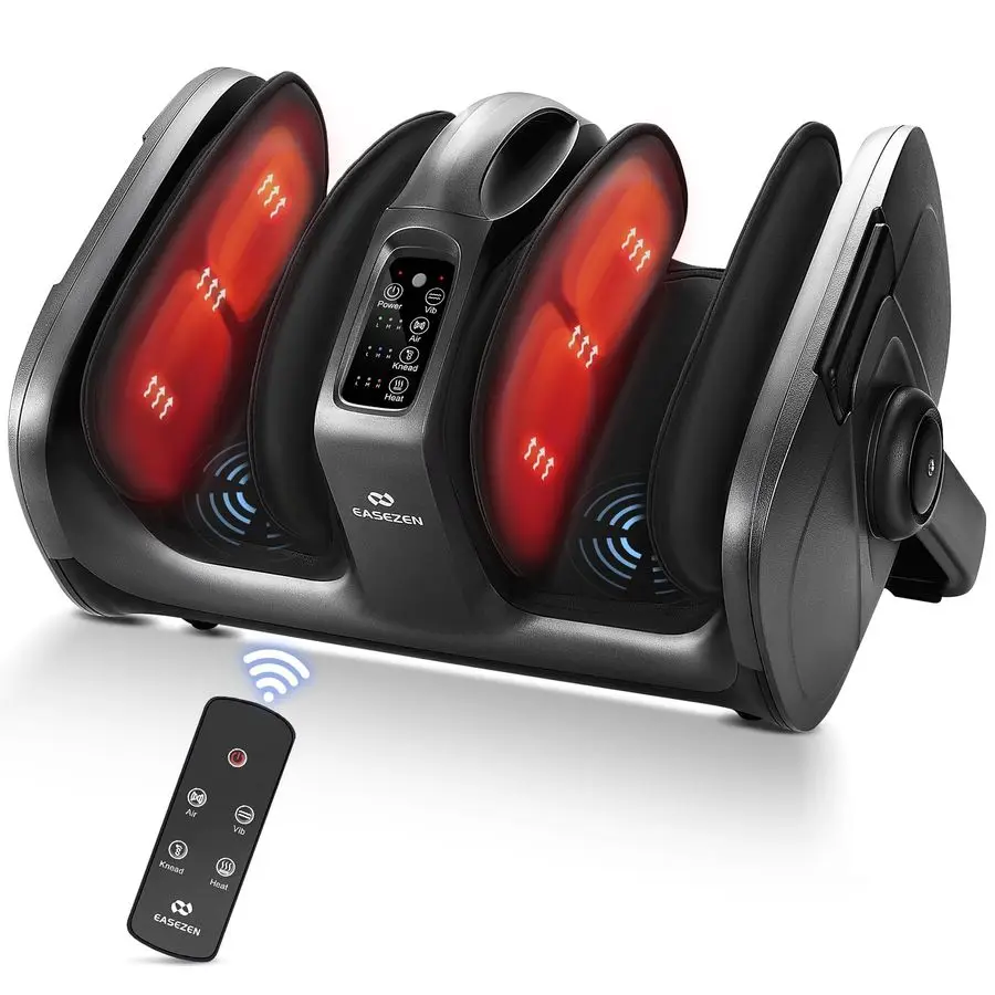 

Massager with Heat amp Vibration, Shiatsu Foot Massager Machine for Pain Relief, Deep Tissue Kneading, Adjustable Vibration ampP