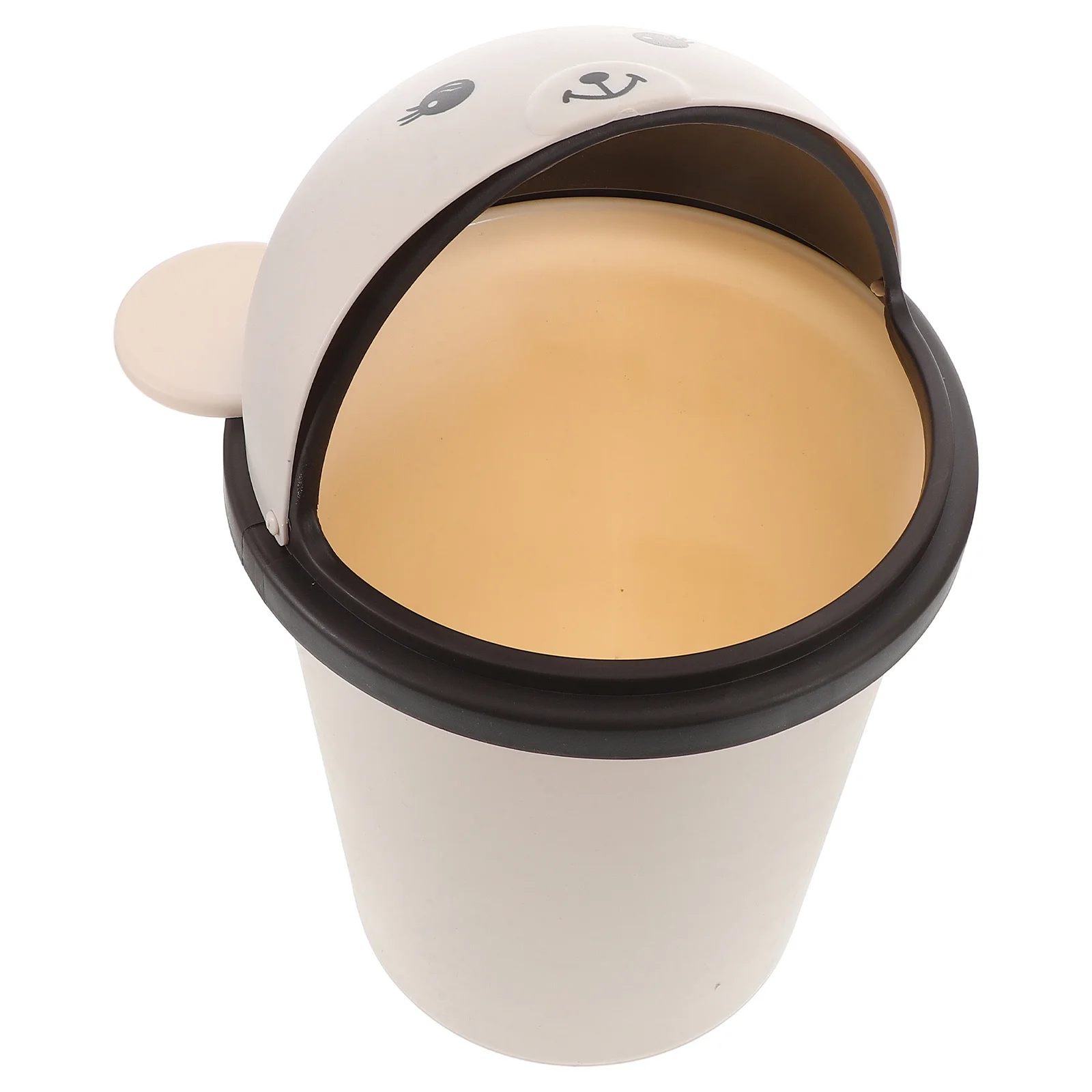 

Large Capacity Bear Shaped Trash Can Swing Lid Cute Creative Wastebasket for Bathroom Kitchen Bedroom Living Room Office Rv