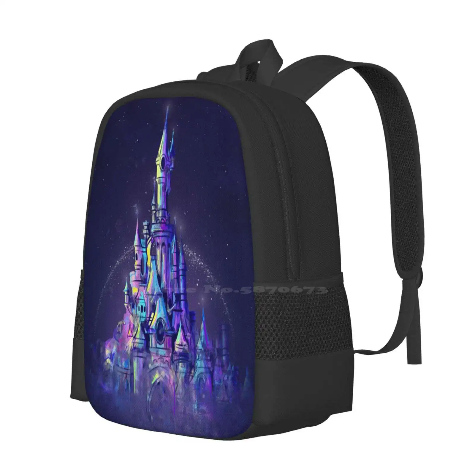 Magic Princess Fairytale Castle Kingdom New Arrivals Unisex Bags Student Bag Backpack Magic Kingdom World Castle Park