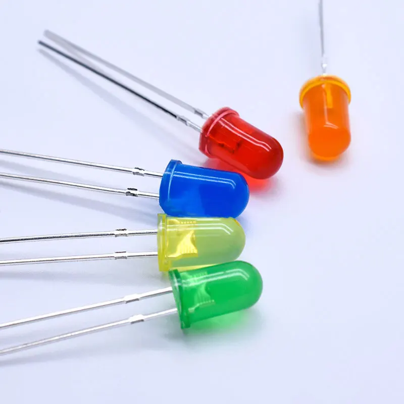 (100 Stück) F3 F5 LED DIP Diode Weiß Grün Rot Blau Gelb 3mm 5mm DIY Leuchtdiode