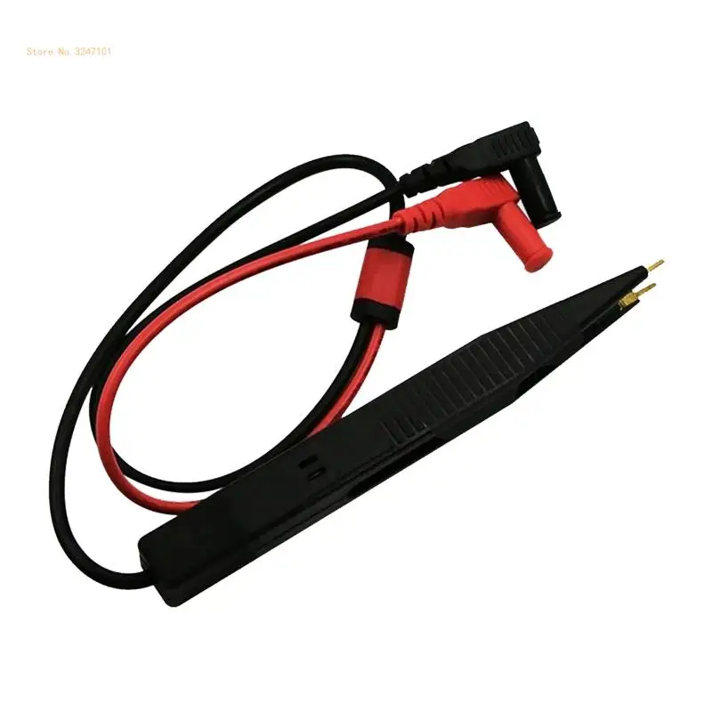 Upgraded for LCR Chip Test Clip Capacitance inductor Resistance Test Clip Meter Probe Multimeter Tweezer PVC Dropship