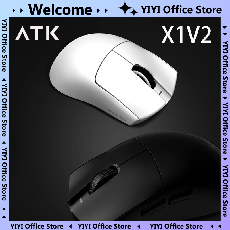 

Беспроводная двойная двухрежимная мышь ATK x1v2 8K Master Super Gaming Mouse, эргономичные аксессуары, подарок для геймеров с длительным сроком службы