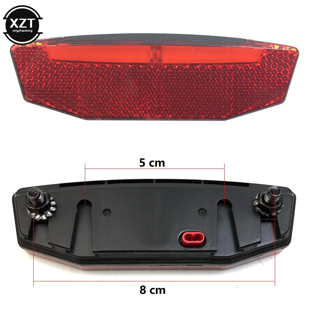 

6V-60V LED Motorcycle Rear Light Electric Bicycle Tail Light E-scooter Night Safety Warning Rear Lamp Waterproof/SM Connector
