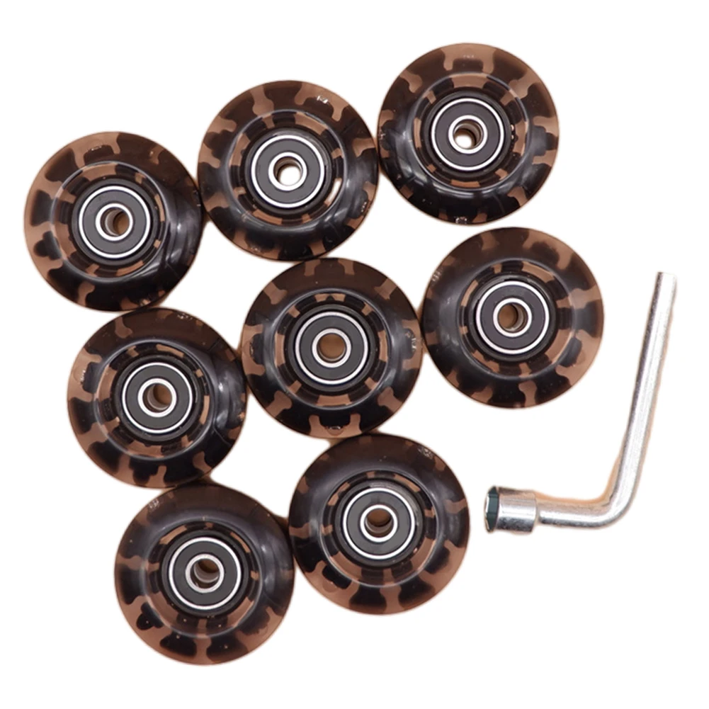 8pcs Roller Skate Wheels Light Up for flash Wheels For Roller Skate for skateboards For Double Row Skating for skateboards