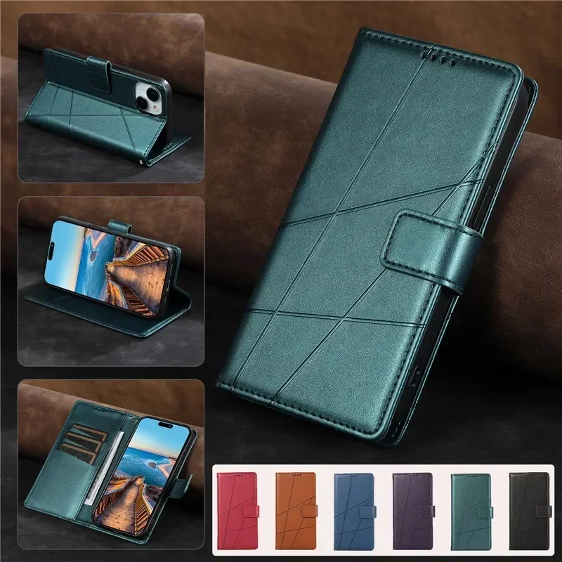 

For iPhone 15 Pro Max 14 13 12 Mini 11 Leather Wallet Card Phone Case XS XR X SE 2022 8 7 6 6S Plus Flip Purse Holder Cover Etui