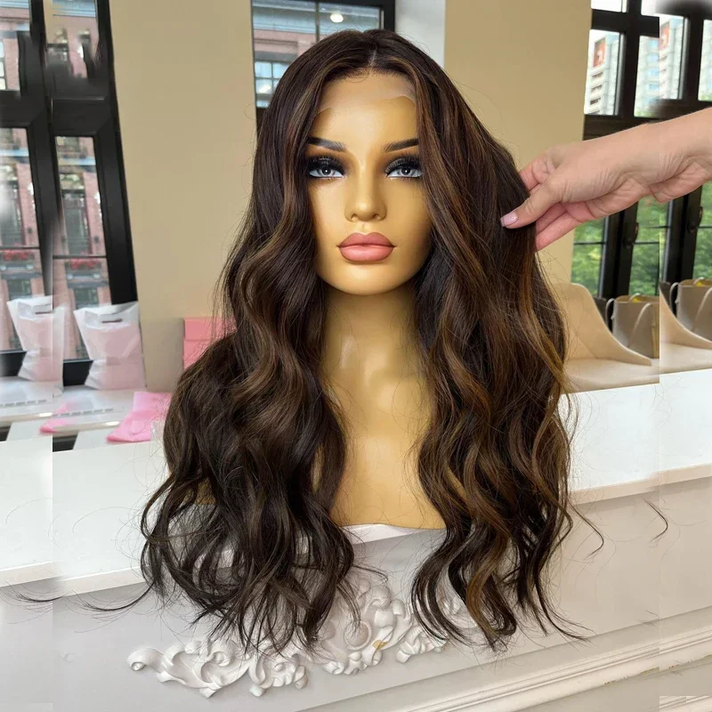 Soft Highlight Blonde Body Wave 180 Density 26inch 5x5 Silk Base Jewish Human Hair Wig HD Lace European Hair Glueless Preplucked