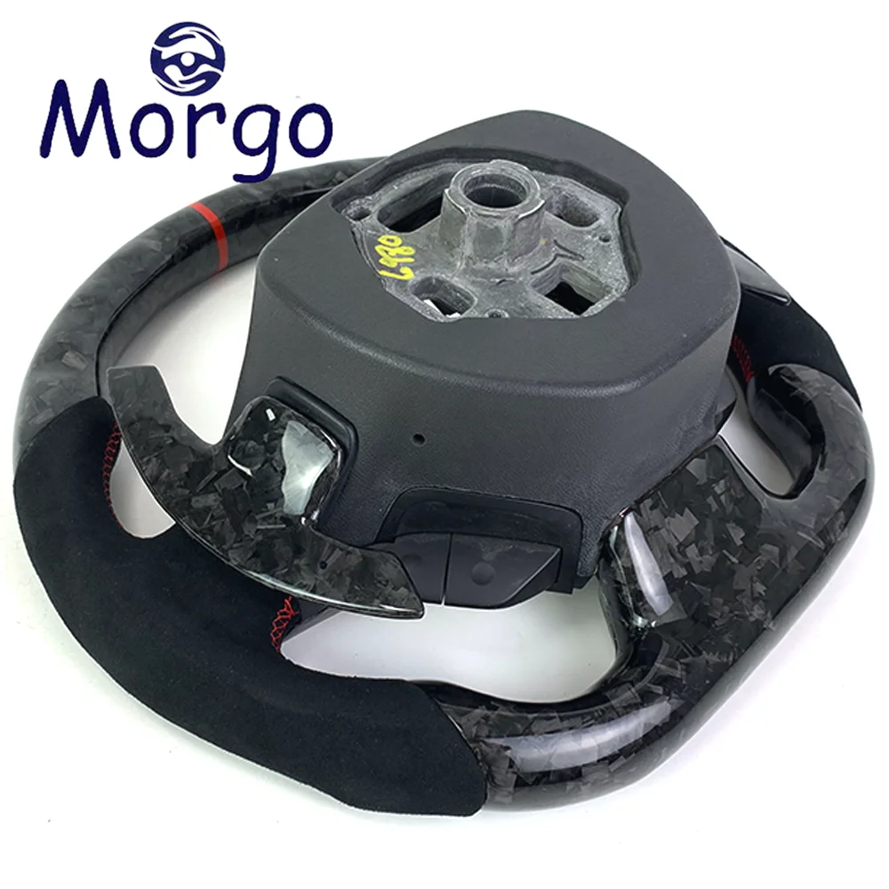Racing Style Design Custom Forged Carbon Fiber Steering Wheel with Paddles for Chevrolet Camaro SS Rs Zl1 Z06 2015 2016 2017