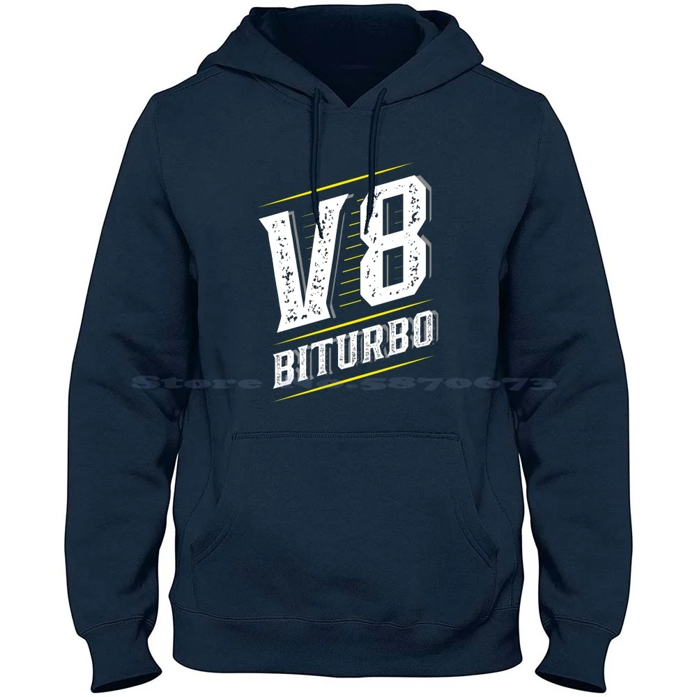 V8 Biturbo-Turbo-Tuning-Motorsport 100% Cotton Hoodie Motorsport Car Tuning Custom V8 Biturbo