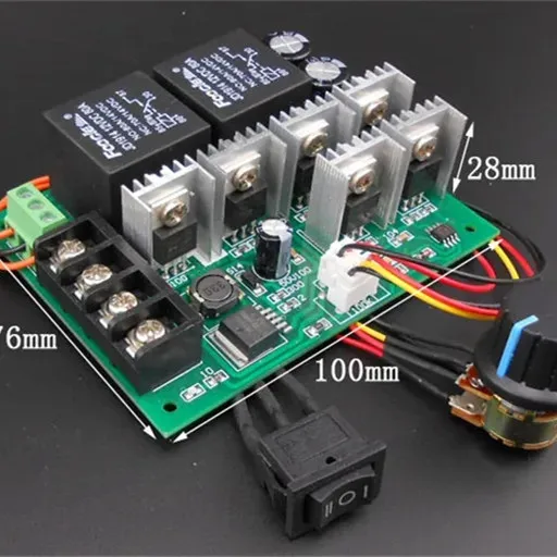 DC10-50V 40A PWM Electron Speed Regulator 25KHZ 12V 24V 36V48V DC Brush Motor Controller With Positive Inversion Function Switch