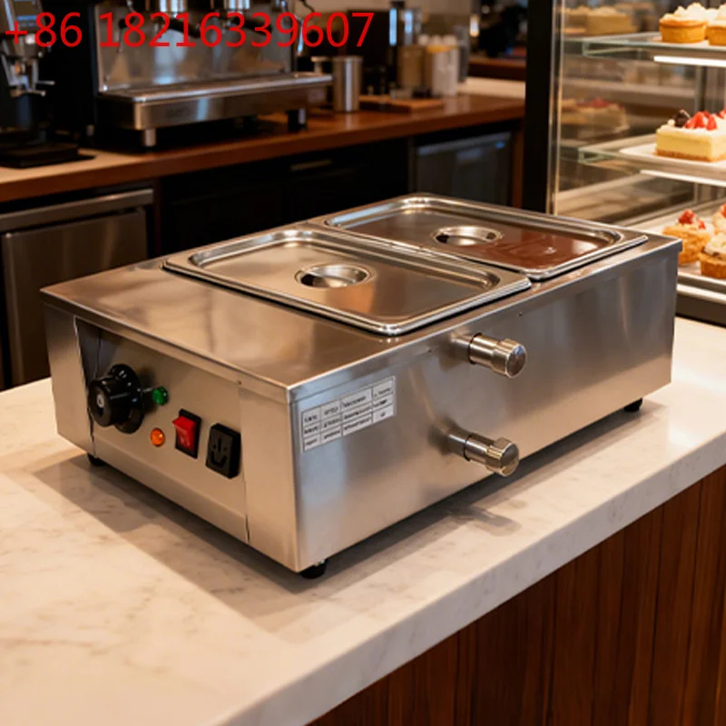 YAO Stainless Steel Chocolate Melter 1-6 Cylinder Chocolate Melting Machine Electric Pot Heater Food Warmer Snack Food processor