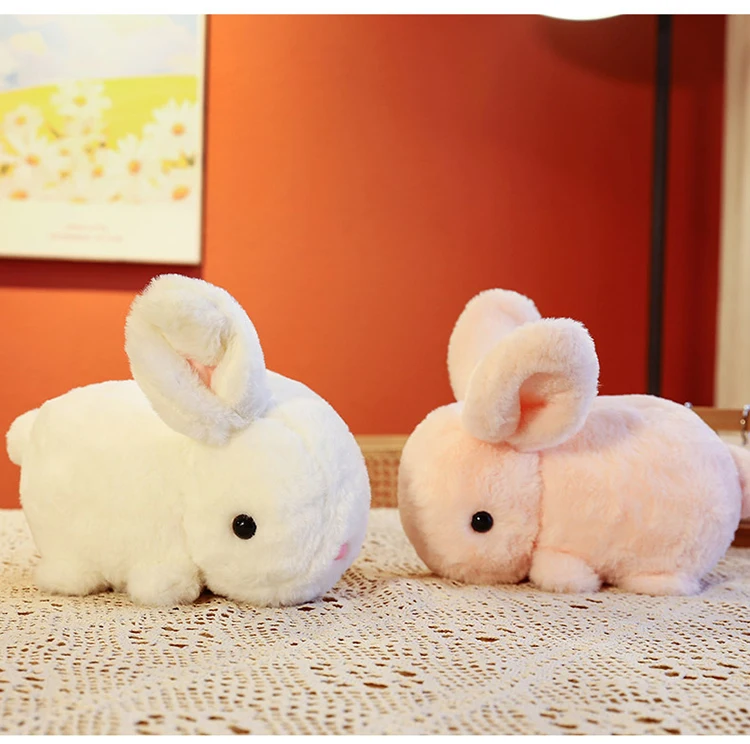 cute plush high quality rabbit toy stuffed white or pink rabbit doll kids' birthday gift about 20cm