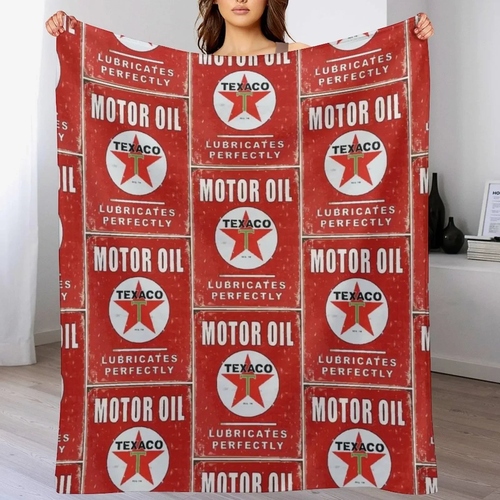 Texaco Motor Oil Vintage Throw Blanket sofa bed halloween Blankets