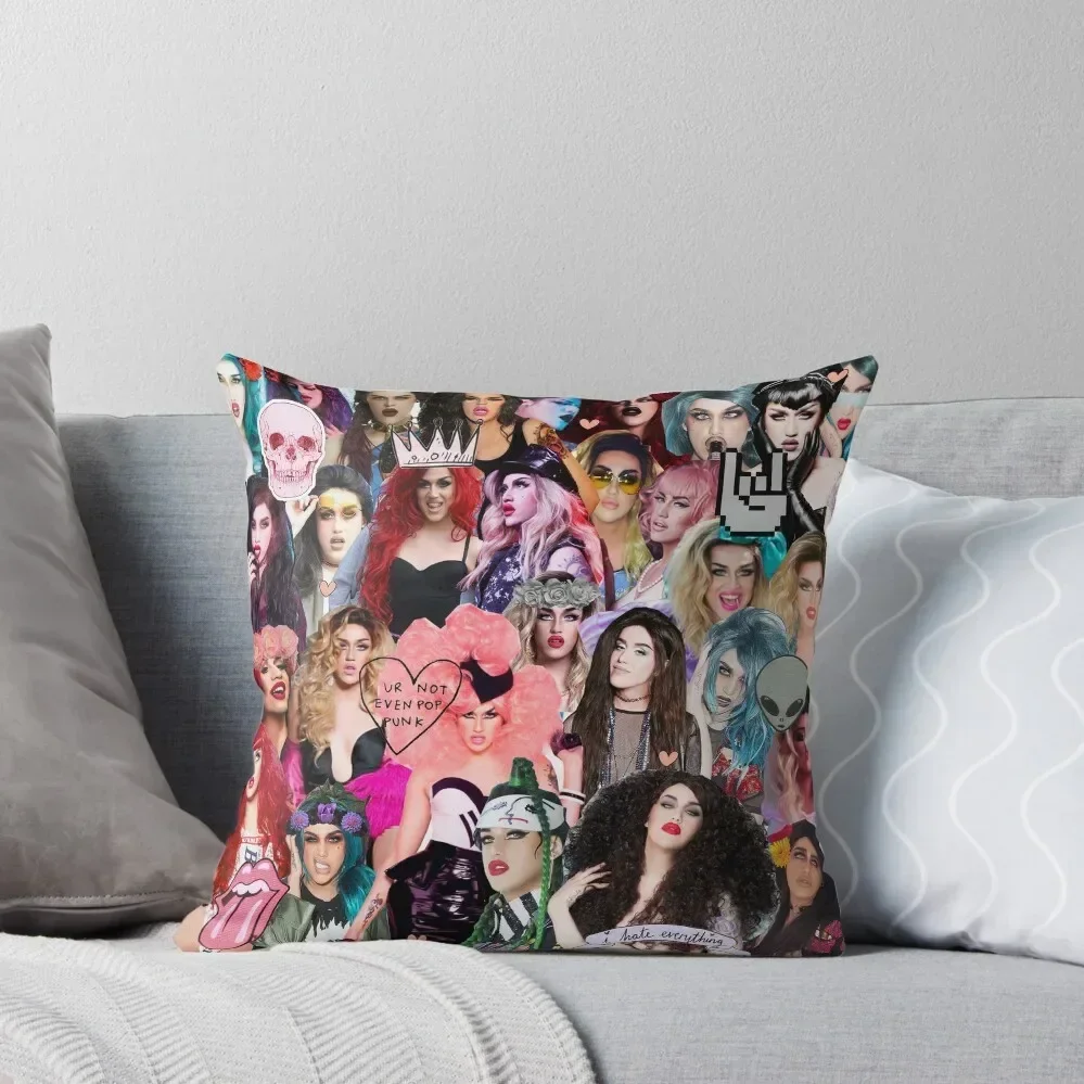 Adore Delano collage Throw Pillow autumn decoration anime girl pillow