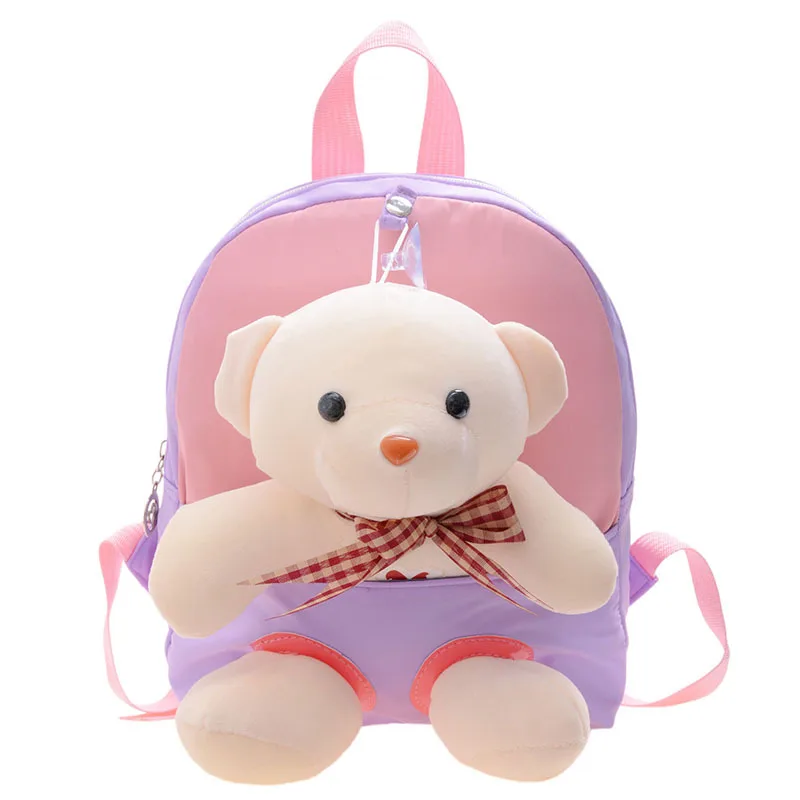 

Children's Bag New Backpacks Cute Bear Backpack Fashion Contrast Baby Kindergarten Bag Rugzak Kids Bag Plecak Mochila Escolar