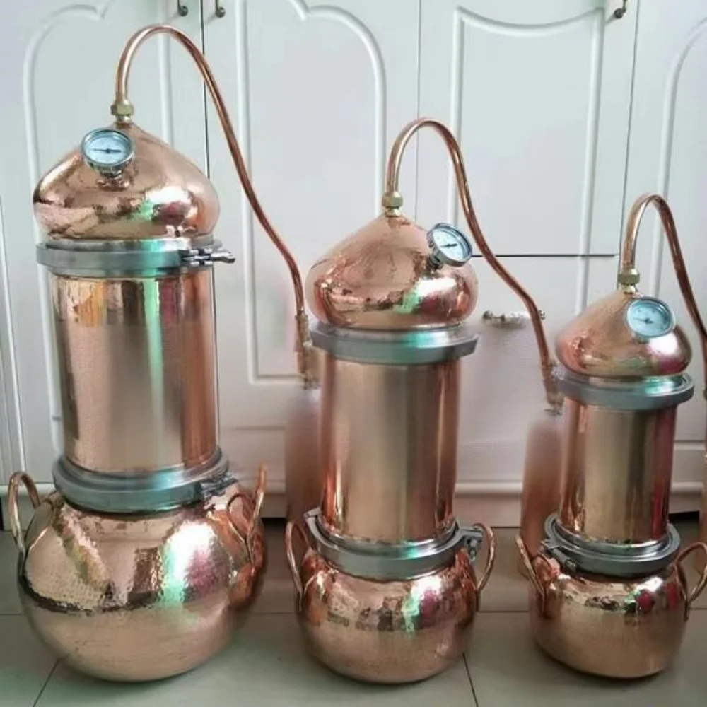 

10 Liters Copper Distiller, All Copper Hydrosol Machine, Chuck Type Distiller, Clamp Sealed Distilled Spirit Distiller