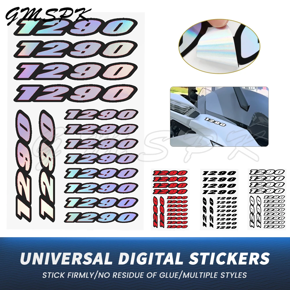 

Number 1290 Motorcycle Stickers Fairing Fuel Tank Helemt Decoration Decals Fit for KTM 1290 Super Duke Super Adventure