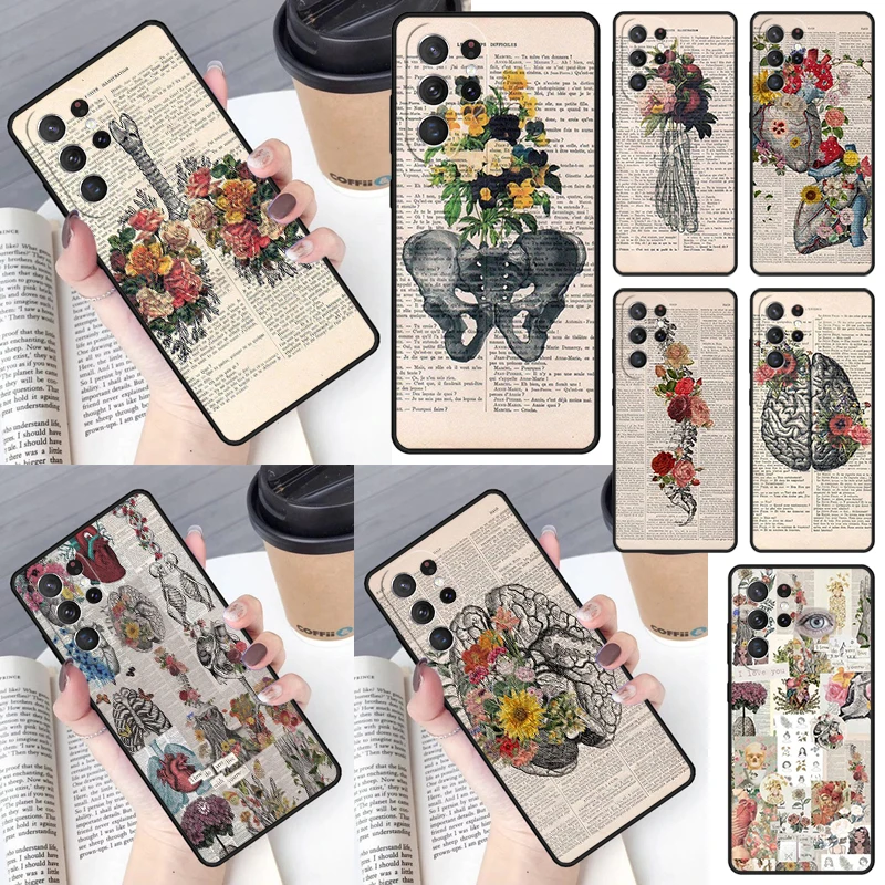 Medical Human Organs Brain Kidney Art Phone Case for Samsung Galaxy S26 Ultra S25 S24 S23 S22 S21 S20 Note10 Plus FE Cover