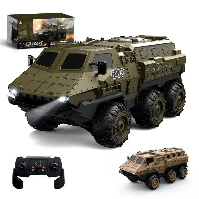 

1:16 alloy 6-drive off-road rc cars,remote control car,high-speed armored military model tank kids toys gift set monster truck