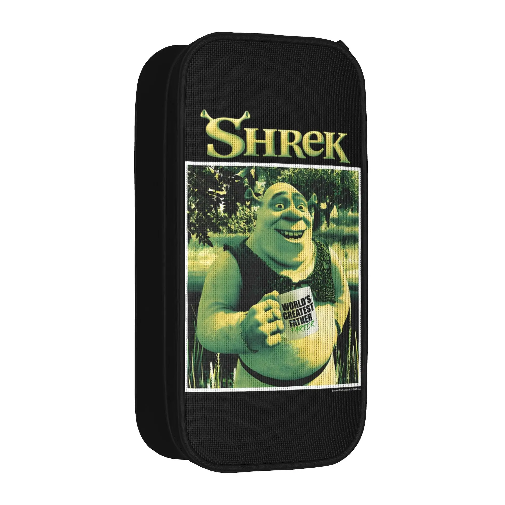 

Shreks Father'S Day World Greatest Father Cup Pencil Cases Lovely Pen Bag for Student Big Capacity Office Cosmetic Pencilcases