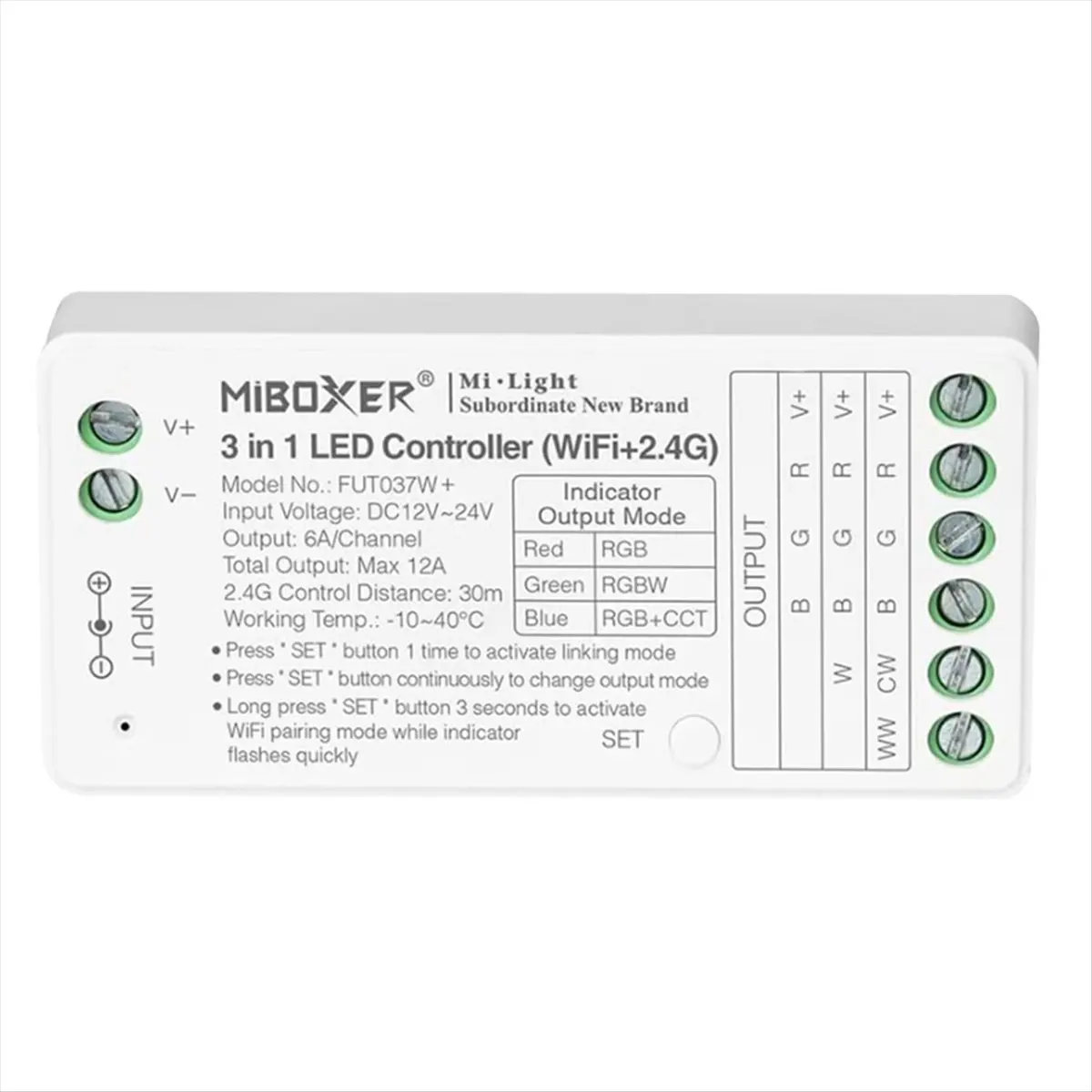 

AA25 3-в-1 светодиодный контроллер 2,4 ГГц, одноцветный, двойной белый RGB RGBW RGB + CCT светодиодный контроллер (WiFi + 2,4G) Smart APP Control