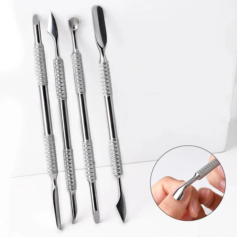 

Инструменты для дизайна ногтей подковы Push украинская мертвая кожа Push русская двойная голова мертвая кожа Push стальные нажимные материалы для ногтей