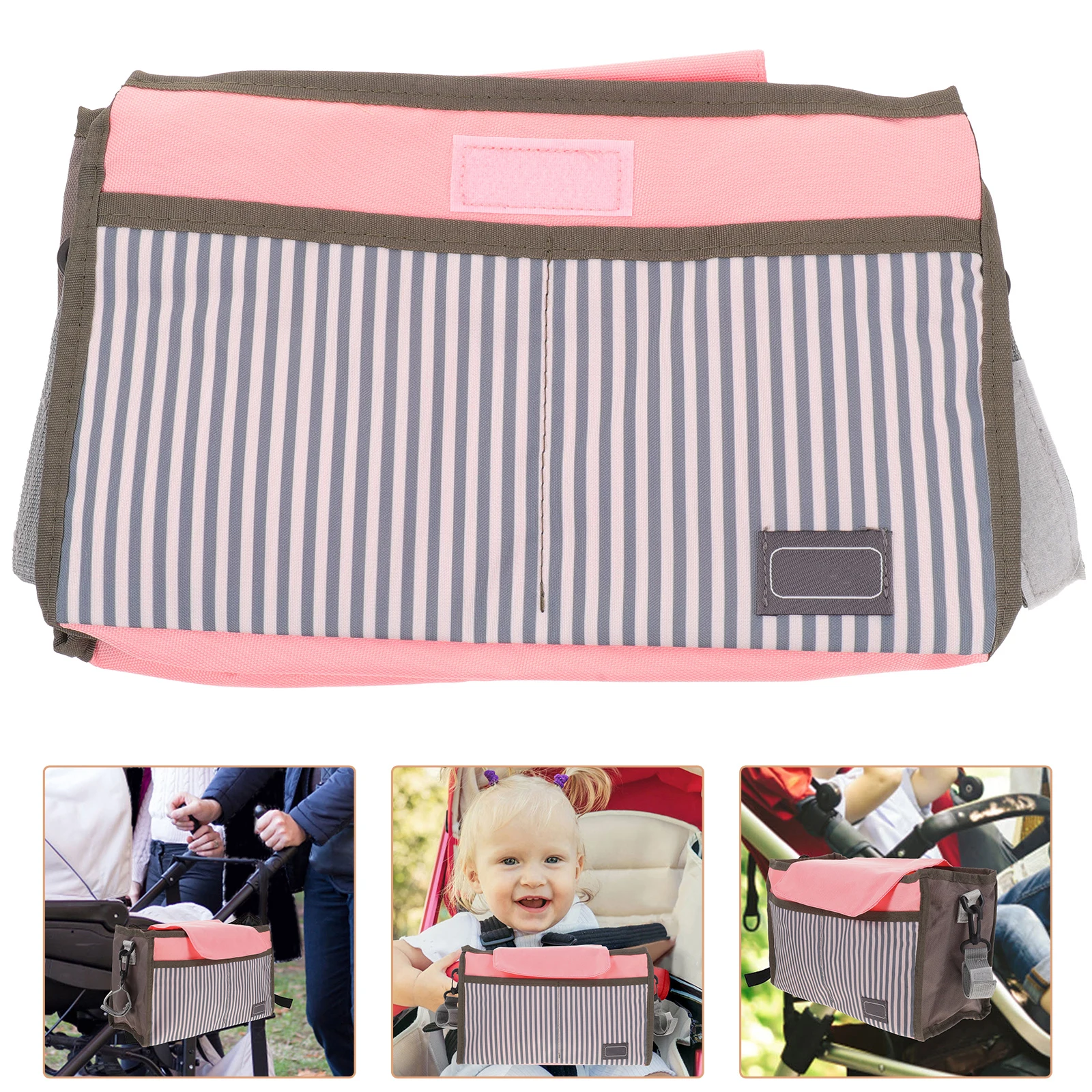 

Stroller Bag Large Capacity Lightweight MultiFunction Baby Diaper Travel Accessories Hanging Storage ganizer Trolley Container