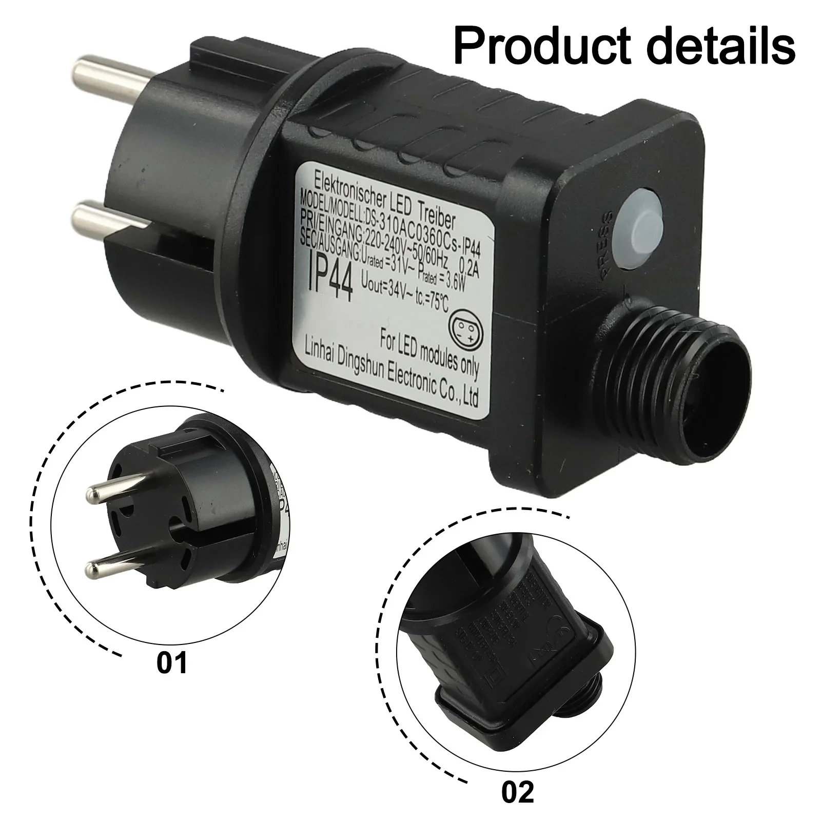 Adequately Powers up to Five Hundred LEDs through this and User Friendly Water Resistant Converter at Thirty One Volts