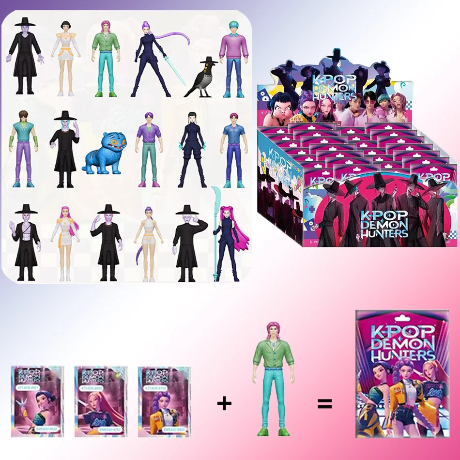 @ HOT Figura de cassadores de Demonios de Anime Kpop، كاساتادورس دي ديمونيوس K-Pop، رومي ميرا زوي، تمثال دي تيجر، juguete_@ #2