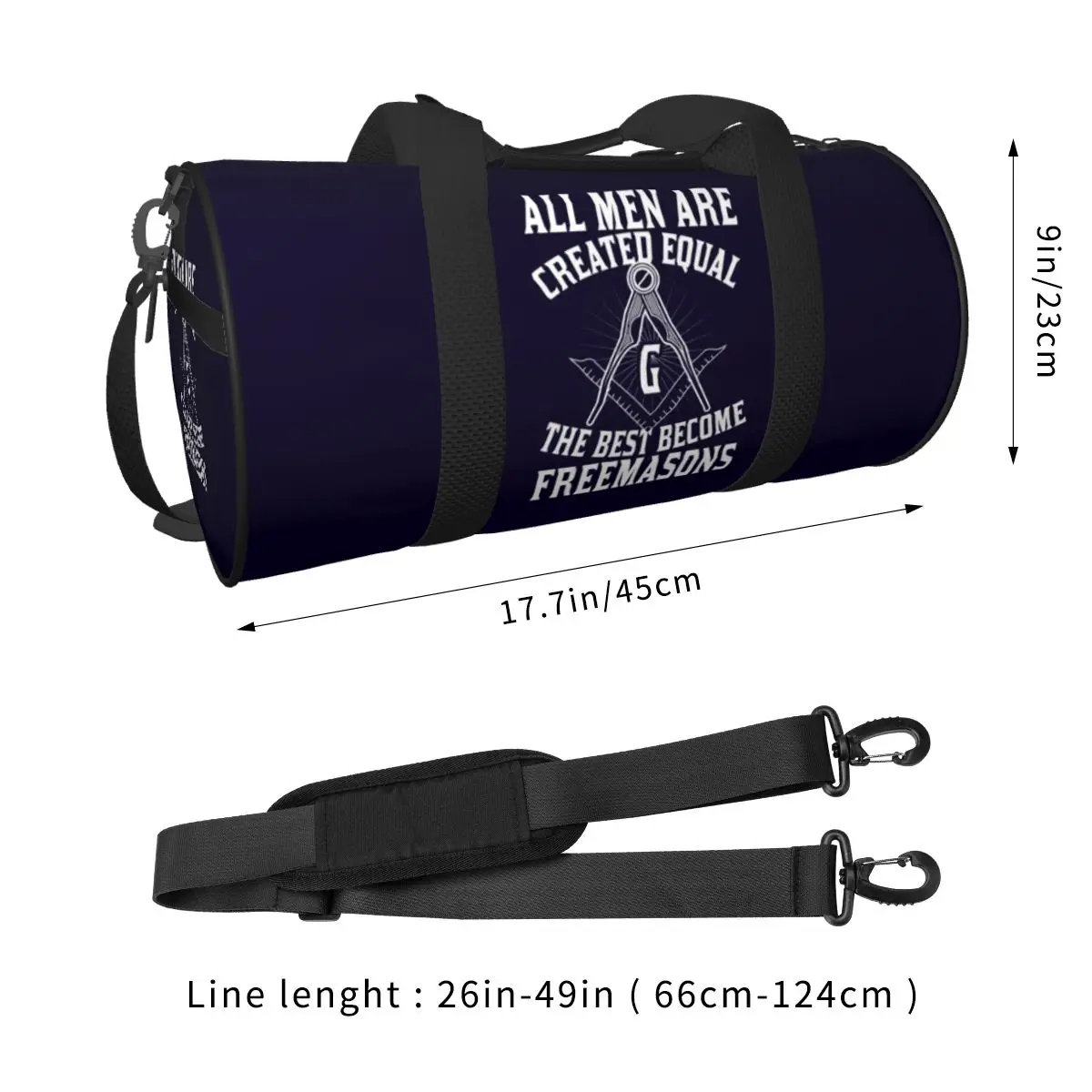 Bolsa de gimnasio con logotipo de Freemason para hombres, bolsos deportivos de entrenamiento de viaje clásicos con zapatos, bolso de Fitness, bolsos Oxford, novedad