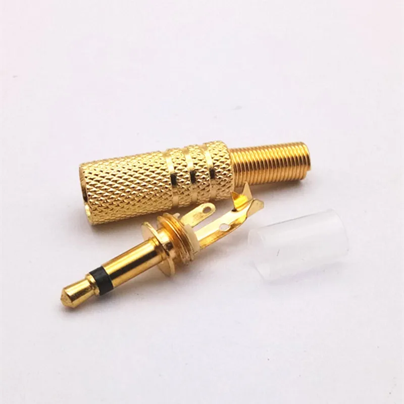 Gold Plated 3.5mm 2-core 3-core Plug 2-pin/3-pin Single And Dual Channel 3.5mm Revolving Spring Terminal A4
