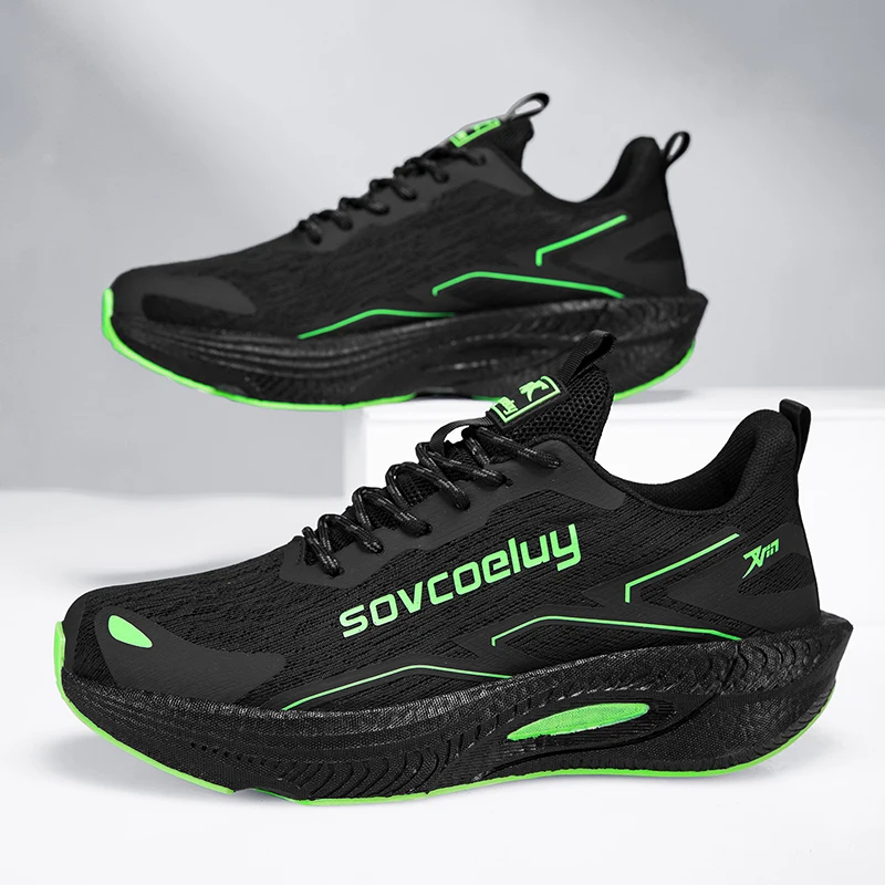 

Кроссовки для марафона с амортизацией, мужские и женские, спортивные, с карбоновой пластиной, дышащие, ультралегкие, удобные, атлетические, стабильные