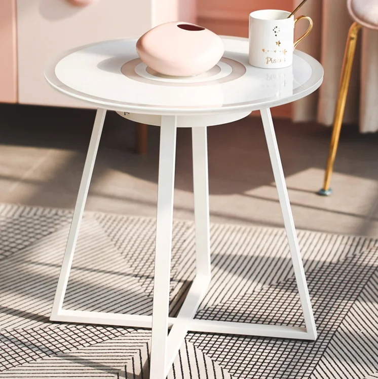 #High Quality LED RGB Lighting Tempered Glass Touch Screen Smart Music Side Table Coffee Speaker Table With Battery